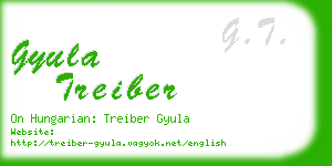 gyula treiber business card